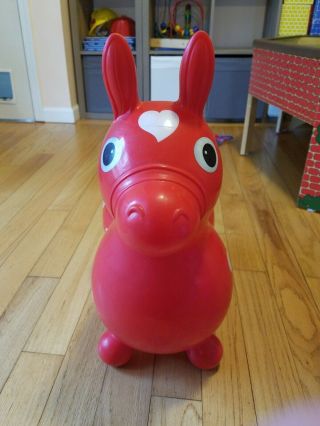 Red Rody Horse Child ' s Bounce Ride Toy inflatable donkey pony SHIPS FLAT 3