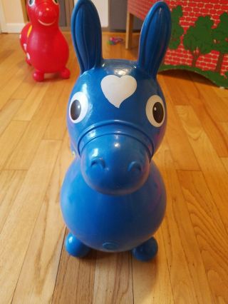 Blue Rody Horse Child ' s Bounce Ride Toy inflatable donkey pony SHIPS FLAT 2