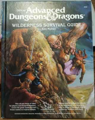 Vg,  Ad&d Wilderness Survival Guide Kim Mohan Tsr 2020 Dungeons & Dragons