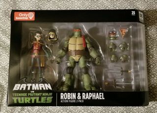 Sdcc/gamestop Batman Vs Tmnt Robin And Raphael 2 Pack In Hand Ready To Ship