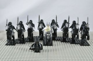 Sauron Nazgul Witch King Lord Of The Rings Set Of 10 W/horses Lego Compatible