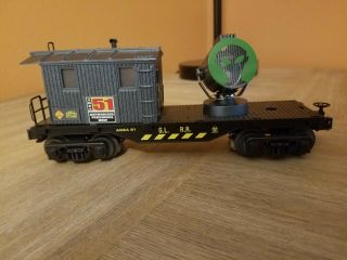 Lionel Train Operating Alien Area 51 Railroad Searchlight Caboose Car 6 - 36717