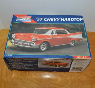 Monogram 1957 Chevy Hardtop Model Kit 1995 Complete 1:24 Scale 