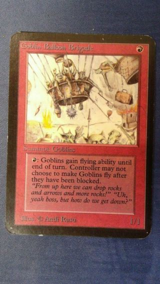 Alpha Goblin Balloon Brigade Magic Gathering Card Mtg 1993