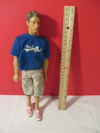 12 " Tony Hawk Body Figure By Art Asylum For 1/6 Skateboarder Stained Clothes