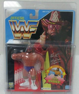 Wwf 1991 Hasbro Macho Man Randy Savage W/ Macho Masher Action Figure