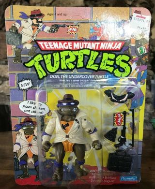 Vintage Tmnt Teenage Mutant Ninja Turtles Don The Undercover Turtle 1990 Moc