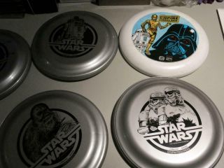 Star Wars Set Of Seven Frisbee 20th Century Fox Collector Series 1977 Vader