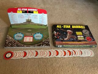 Cadaco All Star Baseball Board Game 1968 With 62 Discs Players And Strategy Disc