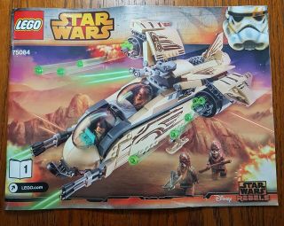 Lego Star Wars Wookie Gunship 75084 set complete sticker steet 2