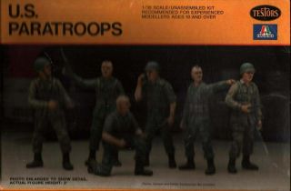 Testors Italeri 1:35 Us Paratroops Wwii Plastic Figure Kit 841u