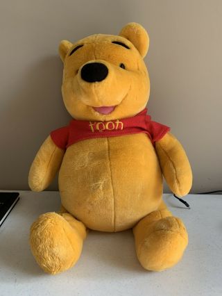 Disney Large I Talk Winnie The Pooh Bear Stuffed Toy Plush Fisher Price 26 "