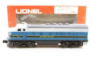Lionel O 6 - 8364 Baltimore & Ohio B&o 8364 F3 A Diesel Locomotive Dummy Unit