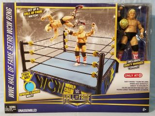 Wwe Wrestling Hall Of Fame Retro Wcw Ring Exclusive Playset Dusty Rhodes