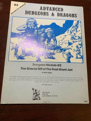G2 The Glacial Rift Of The Frost Giant Jarl 1st Edition 9017 Dungeons Dragons