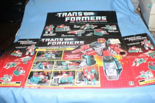 1987 Transformers G1 Autobot Sixchanger Quickswitch Pistol Tank Robot " Empty Box