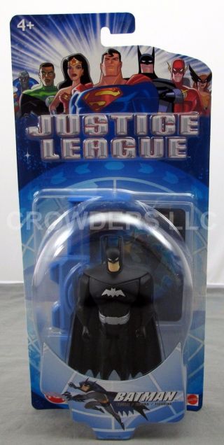 Dc Justice League Animated Series 4.  75 " Dark Suit Batman Figure Mattel Nib 2003