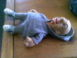 Vintage Mr Magoo 13 ' plush doll in grey hooded sweats 4