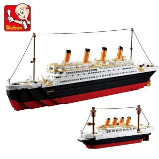 Sluban B0577 Big Titanic Ship Jack Rose Figure Diy Building Block Assembled Toy