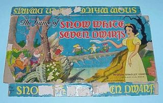 1937 Walt Disney Snow White And The Seven Dwarfs Board Game From Milton Bradley