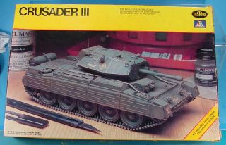 1/35 Scale Testors Italeri 812 Crusader Iii British Tank Plastic Model Kit