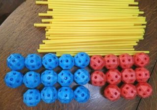 Discovery Kids Construction Fort Building Parts 43 Yellow Bars 25 Connectors Ec