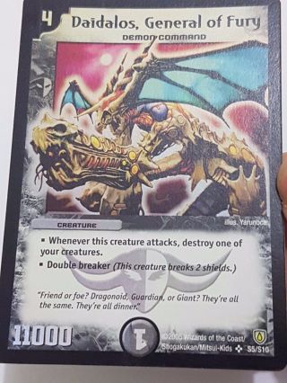 Daidalos,  General Of Fury Duel Masters Dm - 06 Stomp - A - Trons Of Invincible Wrath
