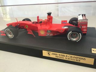 Hot Wheels Racing Michael Schumacher Ferrari F1 2000 World Champion 1:18 Scale