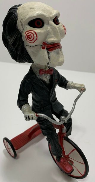 2004 Neca Saw Jigsaw Head Knockers Billy The Puppet W/ Tricycle Horror Figure