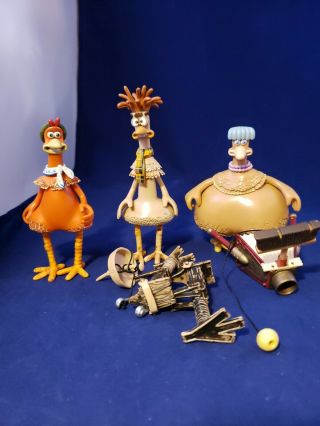Chicken Run Set Of 3 Figures 2000 Dreamworks Playmates Some Accessories