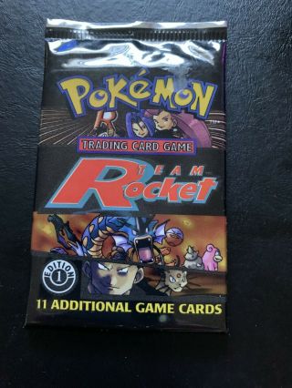 Pokemon Tcg Team Rocket 1st Edition Booster Pack Factory Unweighed