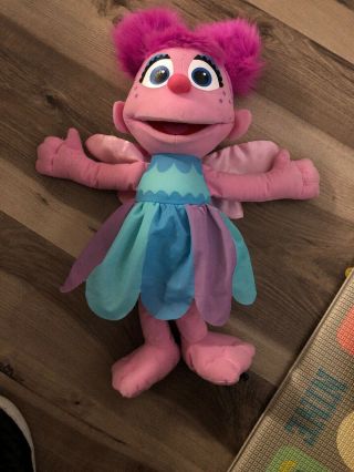 Sesame Street Abby Cadabby Muppet Plush Hasbro 22 " Girl Fairy Doll 2014 Jumbo