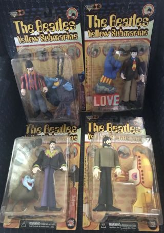The Beatles Yellow Submarine Action Figures By Mcfarlane 1999 Set Of 4