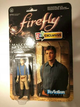Funko Reaction Figures Go Exclusive Firefly Malcolm Reynolds In Blue Shirt