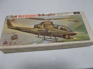 Vintage Revell Bell Huey Cobra Helicopter From 1973 - 1/32 Scale