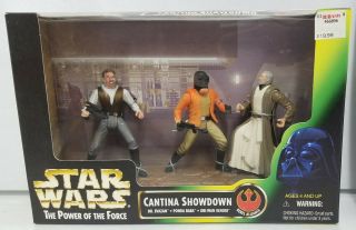 Star Wars Power Of The Force Cantina Showdown Pondo Baba Dr Evazan Obi - Wan