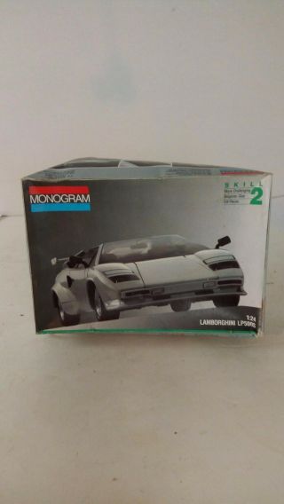 Monogram Lamborghini Lp500s Scale 1/24 Model Car Complete