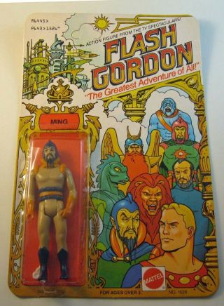 Mattel " Flash Gordon: Ming (1526 - 0810) " Action Figure 1979 Unpunched Vintage
