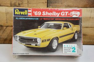 Vintage 1988 Revell 1969 Shelby Gt - 500 1/25 Scale Model Kit 7161 Factory