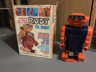 Vintage Rudy The Robot 1968 Remco Battery Operated And
