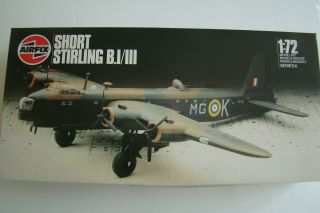 Airfix 1/72 Scale Short Stirling B.  I/iii W.  W.  Ii British Heavy Bomber
