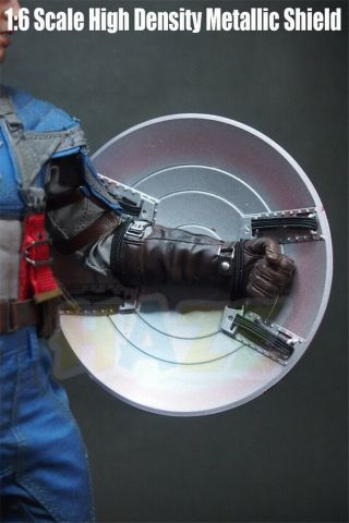 1/6 Captain America Shield 2.  0 Boucle de matériau en métal,  modèle à la main 8