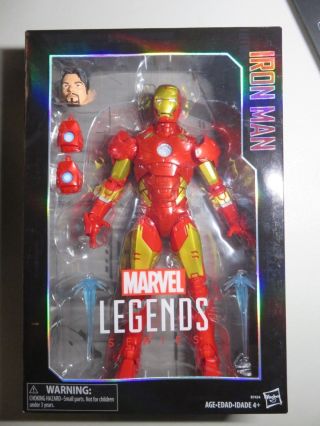Hasbro Marvel Legends Series 12 In Iron Man Figure.  In Factory Box