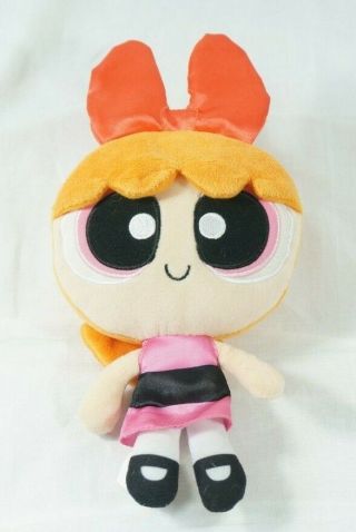 Spin Master Powerpuff Girls Orange & Pink Blossom 7.  5” Bean Plush Stuffed Toy