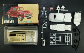 Vintage Amt 48 Ford Coupe Model Kit 1/43 Scale 1960s Box - Unbuilt