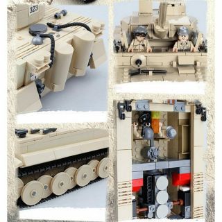 995pcs Military Germany King Tiger Tank Building Blocks brick lego toys freeship 4