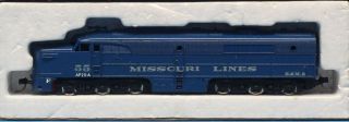 Atlas 1:160 N Scale Pa - 1 0258 - 78 Missouri Lines Locomotive Engine Train 55u