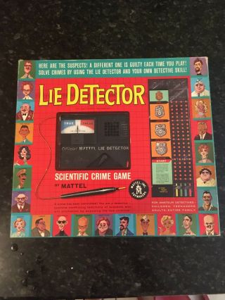 Vintage Lie Detector Game By Mattel - 1960