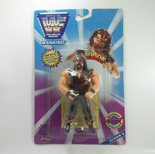 Wwe Mankind Bend - Ems Justoys Poseable Figure 1997 Series 5 Wrestling Wwf