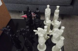 1962 PETER GANINE CONQUEROR CHESS SET by Pacific Games figures only 3